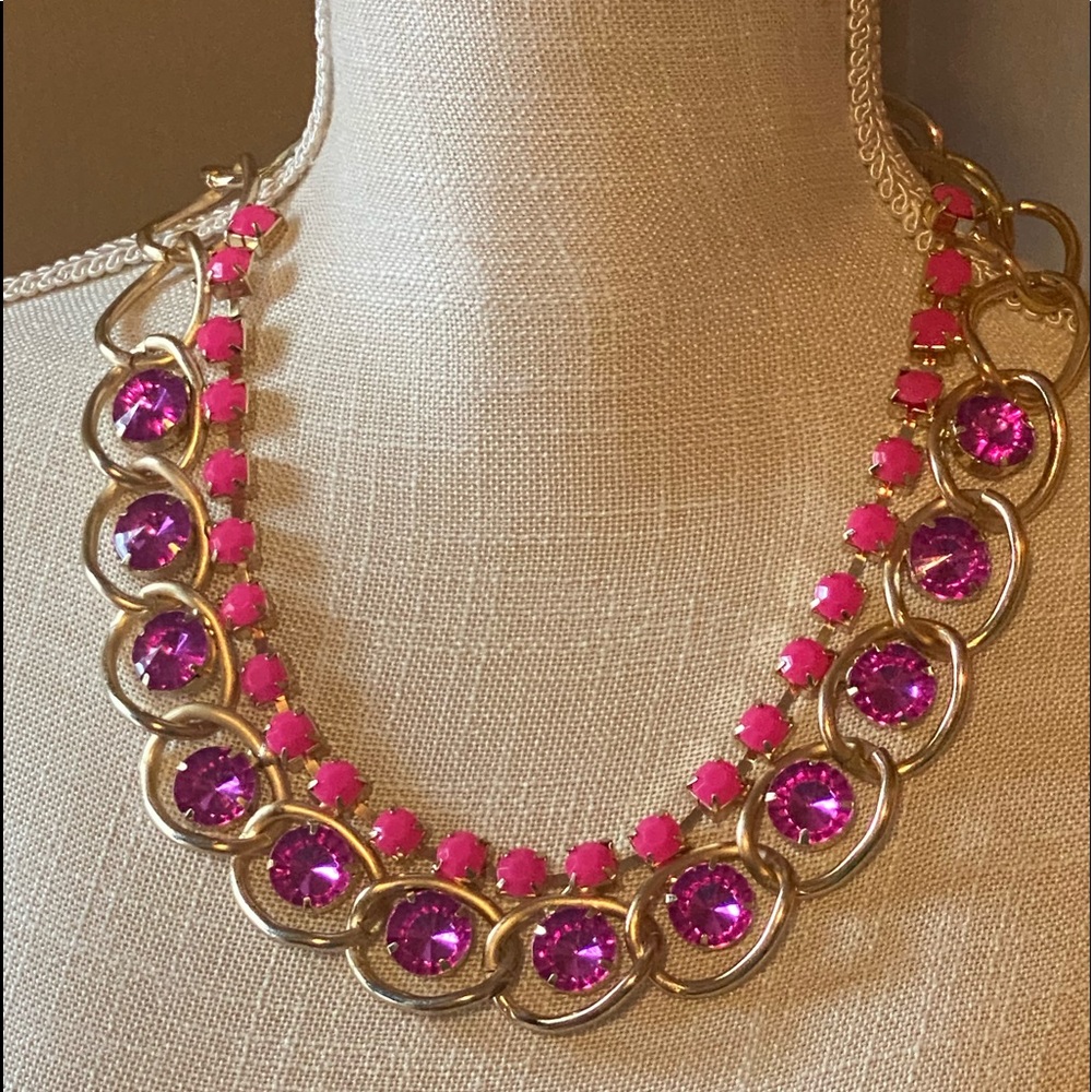 Pink & Purple Fashion Statement Necklace